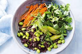 Edamame Japanese Soybean Salad- healthy fast food options for lunch - refer best 10 protein menus