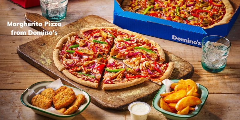 Fast food options for vegetarians Margherita Pizza from Domino's